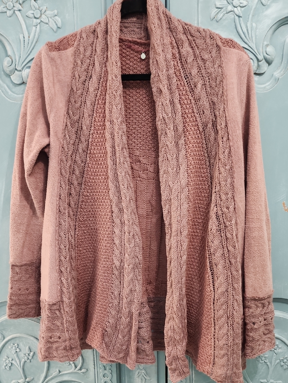 Knitted & Knotted Anthropolie Dusty Rose Cardigan